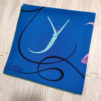 Unused w/box HERMES Carre 90 FAUNE LETTREE Alphabet Animals