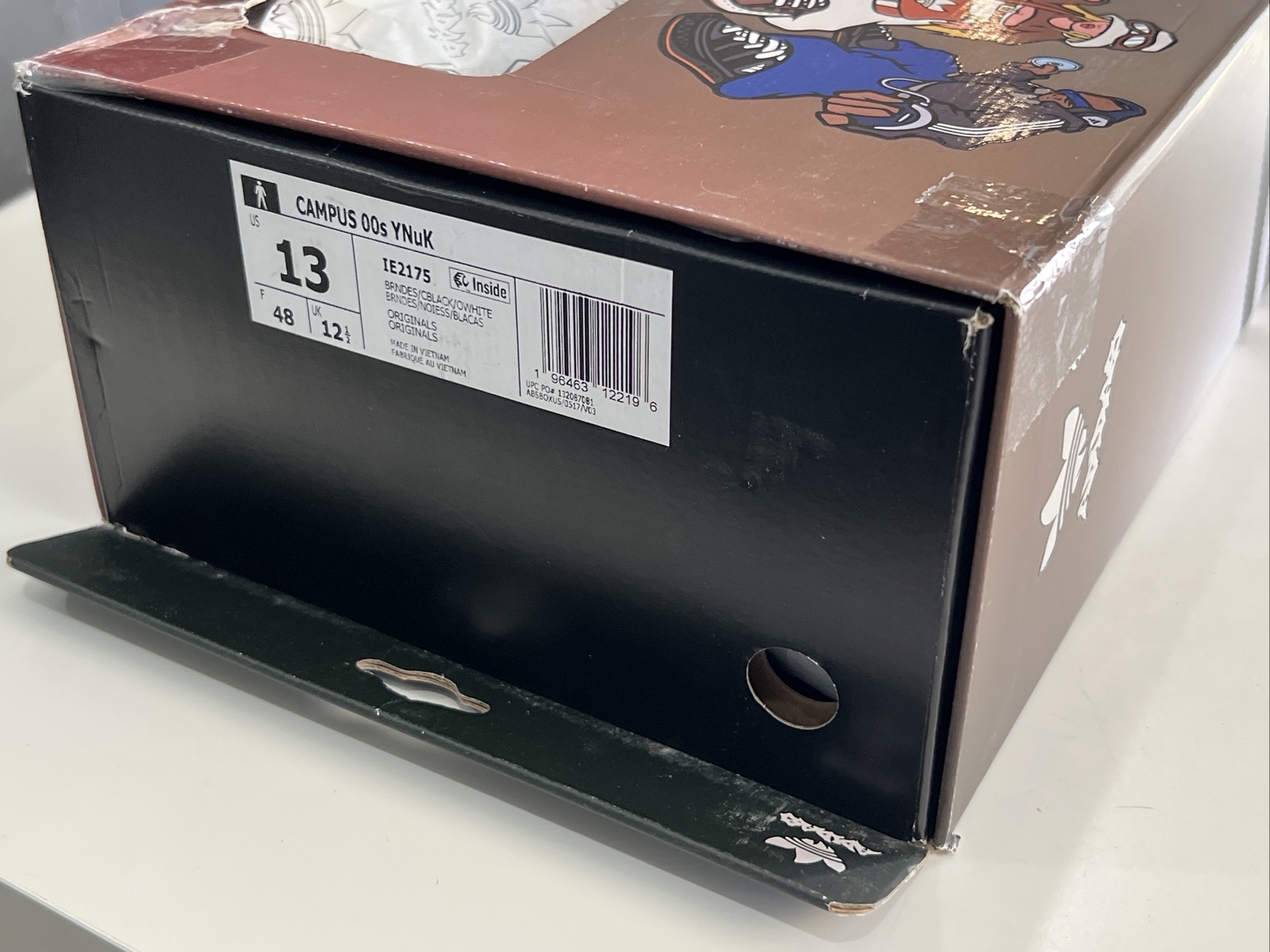 ADIDAS CAMPUS 00S YNUK SHOES Size 13 Brown Desert/Black /White IE2175 thumbnail 17