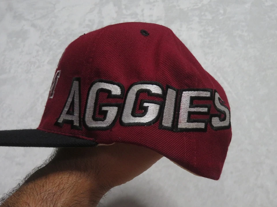 Chapéu Snapback Vintage Texas A&M Aggies Anos 90 Agulha Americana Raro - Imagem 4 de 4