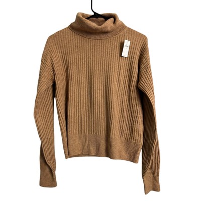 NWT Gap Turtleneck Sweater XS Tan Beige Neutral classic Twee Casual Preppy 