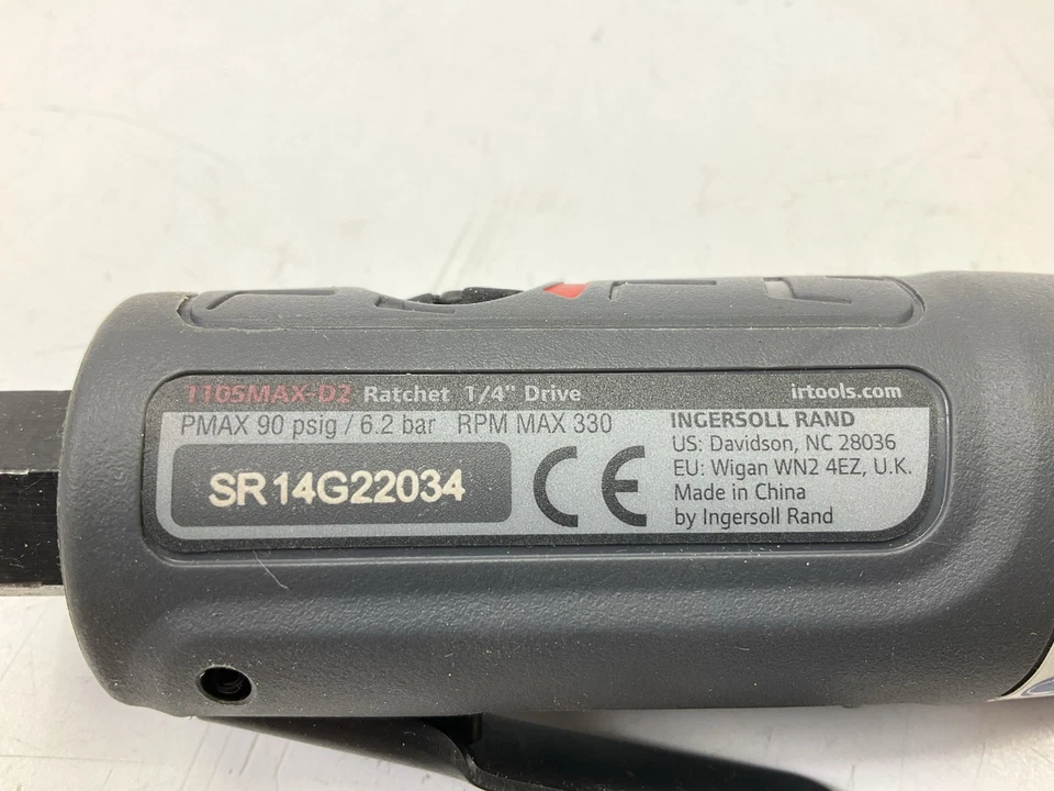 Ingersoll Rand 1105MAX-D2 1/4 英寸迷你复合空气棘轮扳手,最大 30 英尺磅 — 第 4/4 张图片