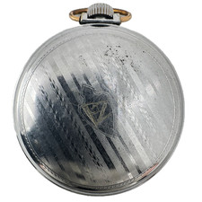 Antique 18s Illinois Shield Engraving Open Face Pocket Watch Case Nickel USA