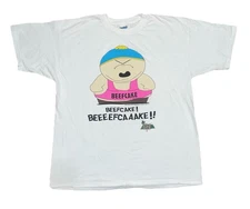 Vintage 90s Comedy Central South Park Cartman Beefcake T Shirt XL