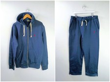 Polo Ralph Lauren Full-Zip Hoodie Sweatsuit Blue Red Rider 2XL