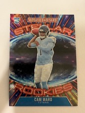 2025 Panini NFL Rookies & Stars Cam Ward Stellar Rookies Red Plaid Prizm RC 