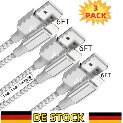 USB C Kabel 3 Stück 1,8 m geflochtenes Nylon Type C Ladekabel für  iPhone 13 12