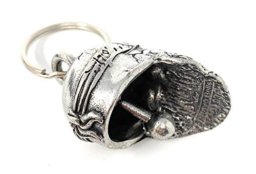  - Old School Biker Diamond Skull Bell Motorcycle Biker Bell Accessory or Key 