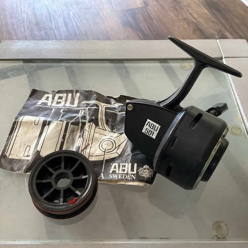 VINTAGE ABU 501 FISHING REEL, LEAFLET & SPOOL.