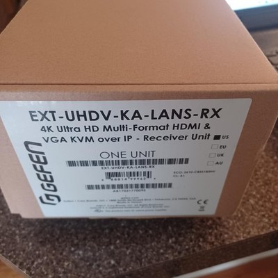 Gefen EXT-UHDV-KA-LANS-RX 4K Ultra HD HDMI and VGA KVM over IP Extender/Switch