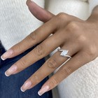 1.1ct Marquise & Round Anniversary Ring White Gold 14K Labcreated Diamond F/VS — photo 8