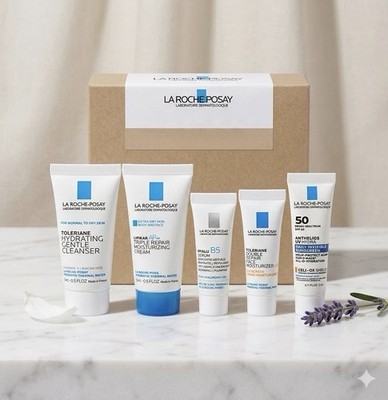 LA ROCHE-POSAY SKIN CARE FOR DRY SKIN TRAVEL SET - 5 PC 