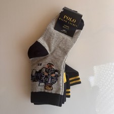 Polo Ralph Lauren Boys Graphic Crew Socks 3-Pack 2-4t