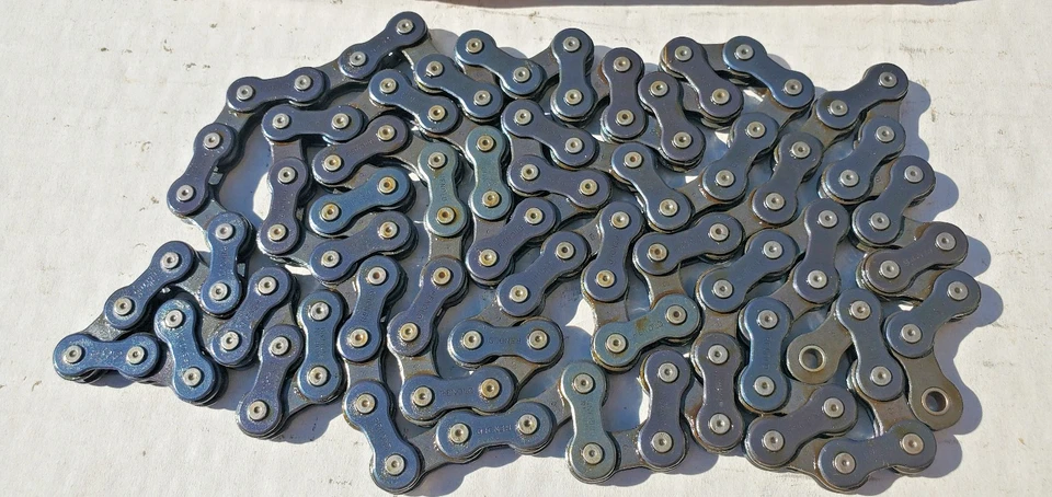 NOS Renold Bicycle Derailleur Chain 5 10 spd Vtg Blue Schwinn Raleigh Dunel 112L - Image 2 of 4