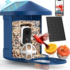 Peckcam® Bird Feeder with Camera with AI Identify 10000+ Birds Species, 3 Solar 