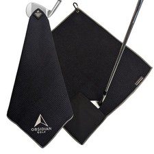 Premium Magnetic Golf Towel 18"x18" - Hydro Pocket, Waffle Weave, Attaches to Cl