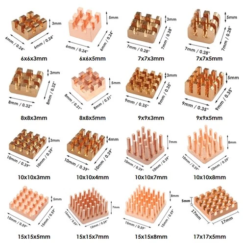 20-50Pcs/Lot 6-10mm  Square Pure Copper Heatsink Radiator Cooler