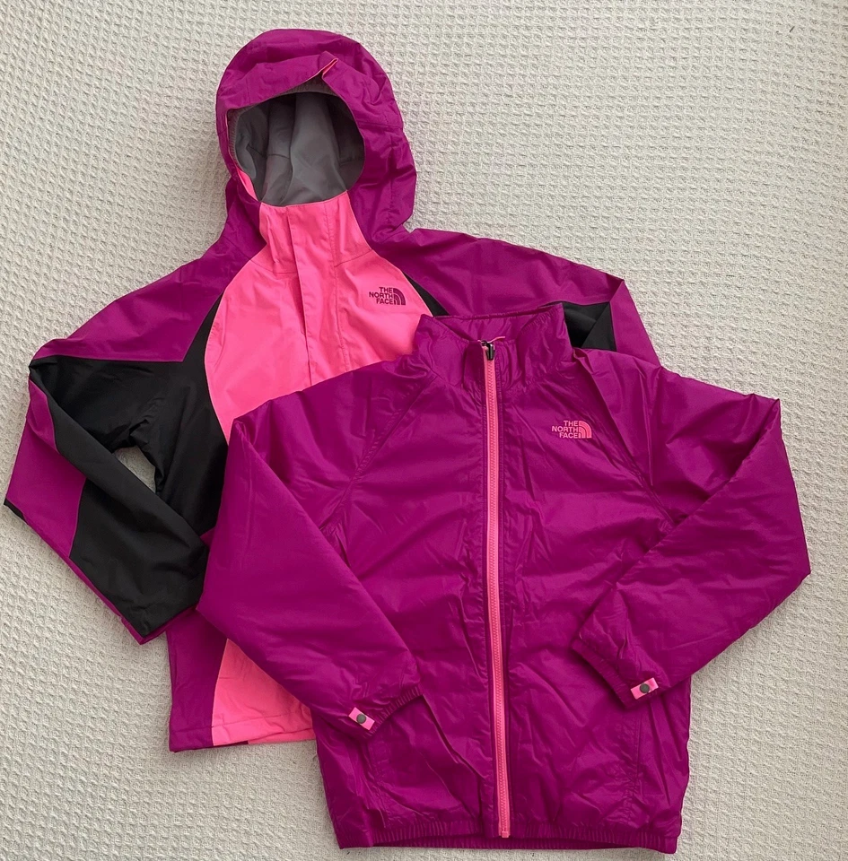 Chaqueta con Capucha North Face Girl Hyvent Kira Triclimate Esquí - Rosa Luminoso - L 14/16 Foto 4 de 4