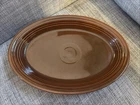 Fiestaware (Fiesta) Chocolate Brown Platter Oval Serving Dish 13.5 x 9.5 Homer