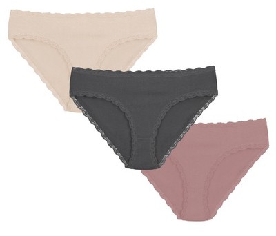 Damen Slips Alexia  3er-Set Bunt XL