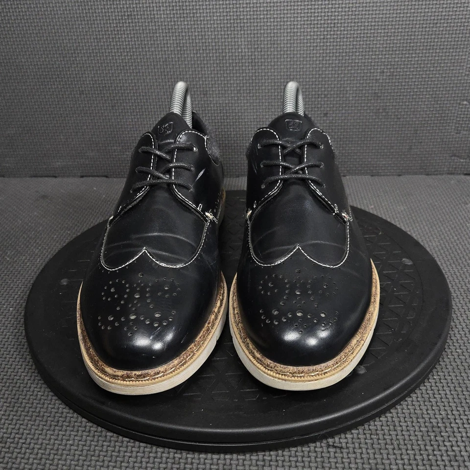 Zapatos Stacy Adams Redzone Niños Talla 5M Cuero Negro Punta de Ala Oxford Vestido Informal Foto 2 de 4