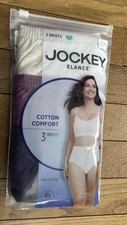 Women  s Size Medium or 6 Jockey Elance 3-Pack Comfort Brief Panty 100 Cotton