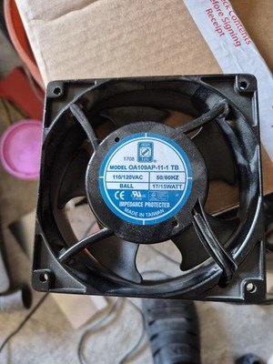 Orion OA109AP-11-1 TB Axial Fan 110/120VAC 17/15W Square Plastic Black