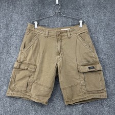 Wrangler Relaxed Fit Brown Cargo Shorts Men s 34 Casual Workwear 9 Inseam