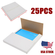 Vinyl Record Shipping Boxes 25 Pack LP Mailers 12.5" Album Paper Box White New