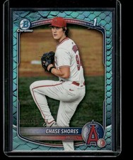 CHASE SHORES 2025 BOWMAN DRAFT CHROME AQUA REPTILIAN #BDC-142 090/125