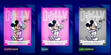 DAILY DISNEY MAY 1 NATIONAL SPACE DAY SR+R+UC 3 CARD 2026 TOPPS DISNEY COLLECT