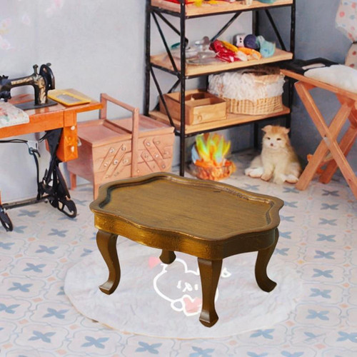 1:12 Dollhouse Table Dollhouse Desk Model Mini Furniture Accessories - Picture 1 of 5