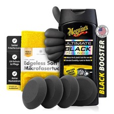 Meguiars Ultimate Black 355ml Kunststoff Gummi Pflege Set Auto Zubehör | 7-tlg.