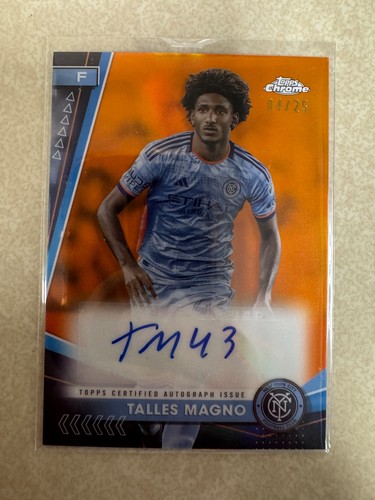 Talles Magno 2024 Topps Chrome #CA-TM MLS Neon Orange Refractor /25 Auto