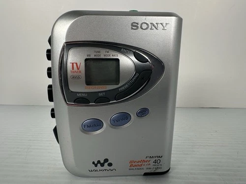 Sony Walkman WM-FX290 Digital  FM/AM Stereo Cassette Silver VTG Cassette Player