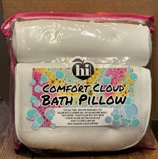 Hi Peach Layne Comfort Cloud Bath Pillow White Soft Mesh Neck Back Support
