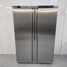 Fridge Upright Double 2 Door Stainless 744L Kitchen Commercial Catering Chill...