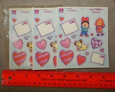 2 Packs of Kids 'n Hearts Stickers 3/4" to 1 1/2" 6 sheets in pack