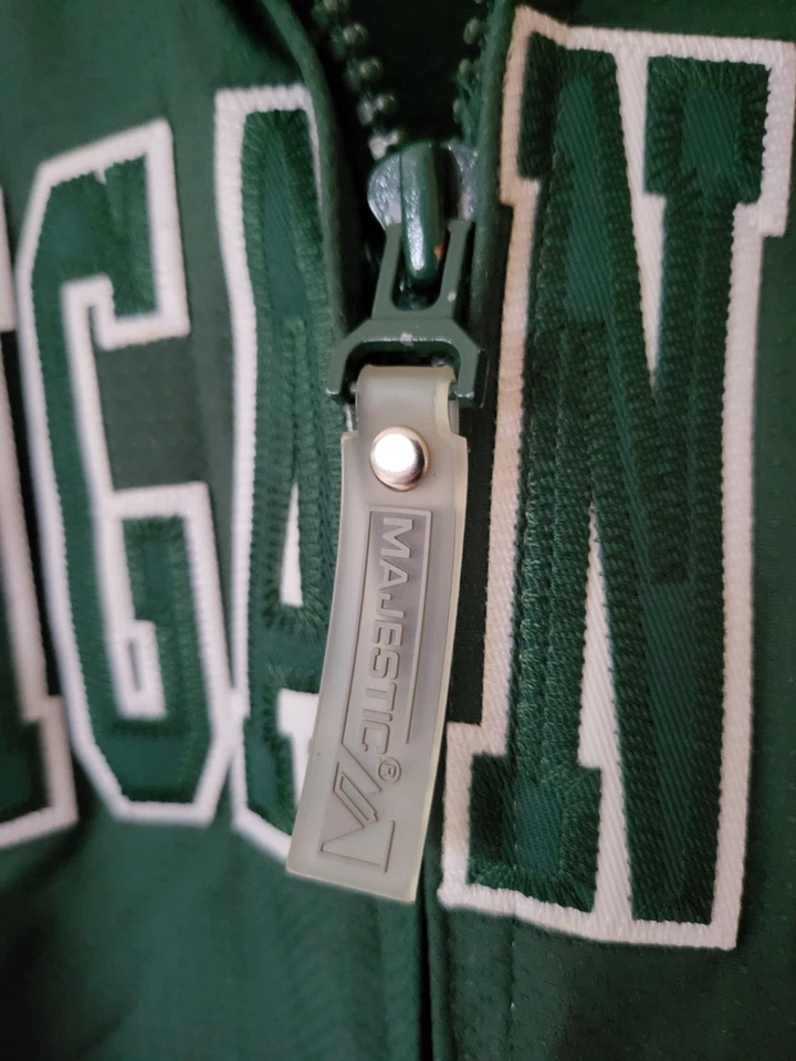 Majestic Michigan State Spartans University MSU Coat Jacket Sz XL Preowned EUC - Imagem 3 de 4