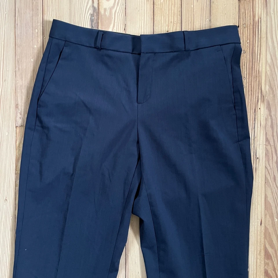 Pantalones Pantalón Banana Republic Logan tiro medio azul marino talla 6 mezcla de lana italiana Foto 2 de 4