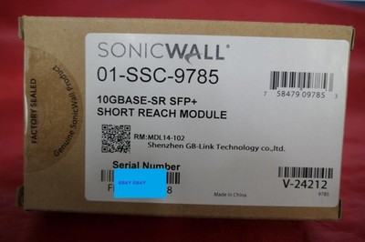 Genuine Sonicwall 01-SSC-9785 10GBASE-SR SFP+ Short Reach Module V-24290 NEW