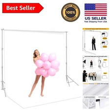 10x20ft Dual-Size White Photography Backdrop - Perfect for Events Portraits