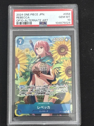One Piece Rebecca OP10-058 Alt Art PSA 10 JPN