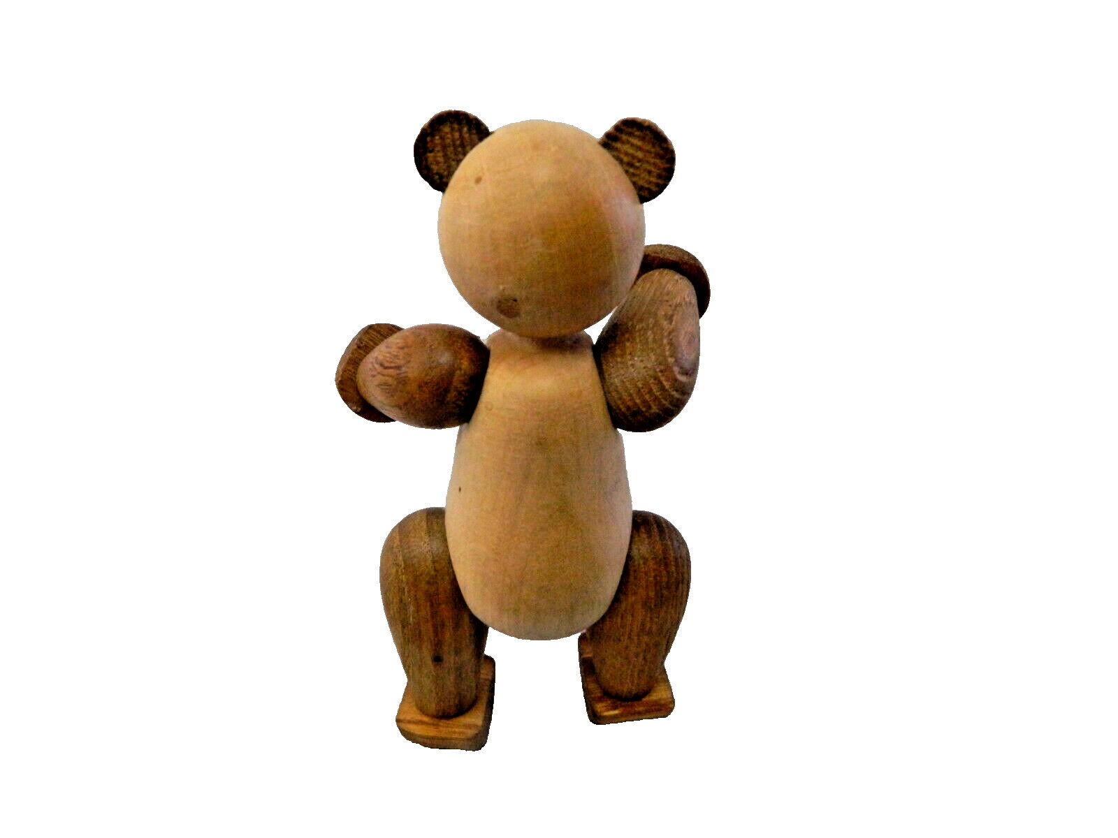 Vintage Zoo Line Wooden Articulated Bear Figurine Mid-Century Japan