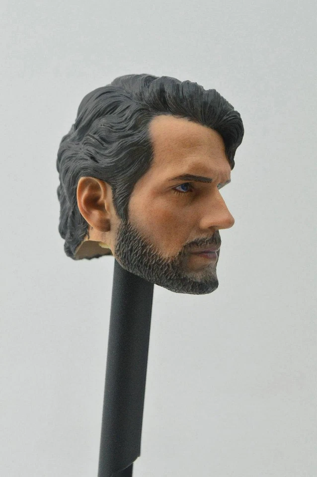 Barba esculpida cabeza personalizada l 1/6 Henry Cavil para Hot Toys Superman cuerpo muscular Foto 2 de 4