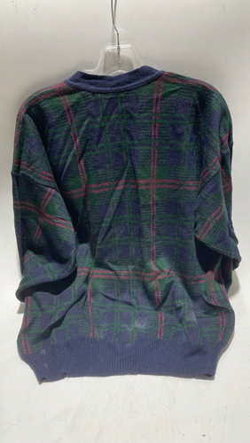 Cárdigan John Ashford para hombre talla grande a cuadros multicolor - Imagen 2 de 4