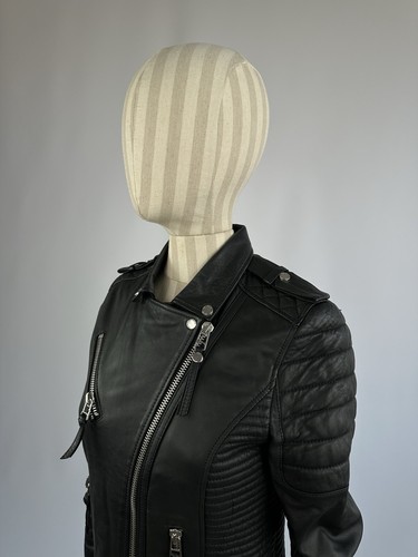 BODA Skins Women Kay Michaels Leather Jacket Silver Hardware Size M US 6 - Picture 9 of 23