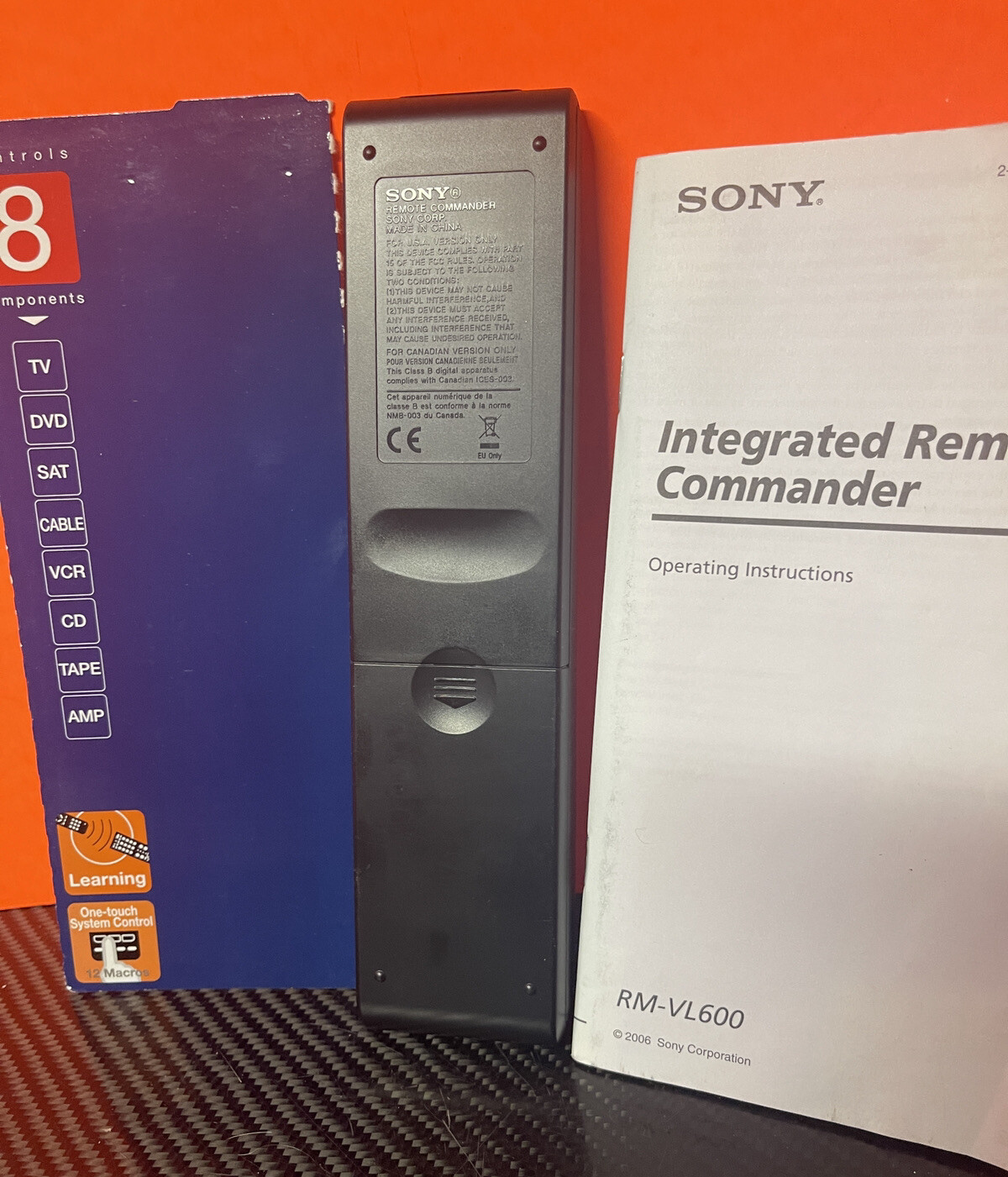 Sony RMVL600 8Device Multi Brand Remote Commander Remote Control VGC