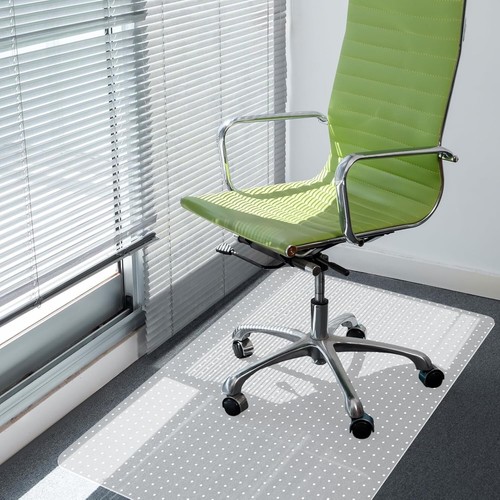 MUEZDUR Alfombra Protector Silla Alfombrilla, 90x120cm Rectangular Duro PVC - Imagen 2 de 7