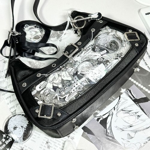Badge Postcards Display Women Shoulder Bag Japanese Style JK Shoulder Bag Y2k
