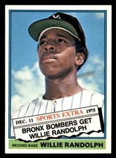 1976 Topps Traded Baseball #592T Willie Randolph NM/MT